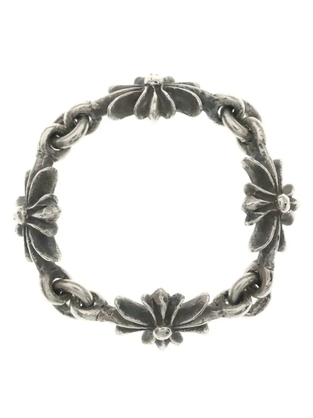 Chrome Hearts Tny CH Pls Tiny Ech Plus Ring Silver